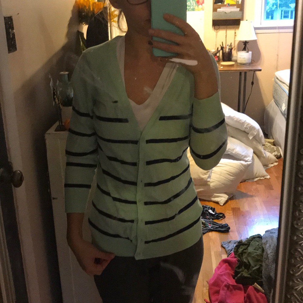 The limited striped sweater cardigan
